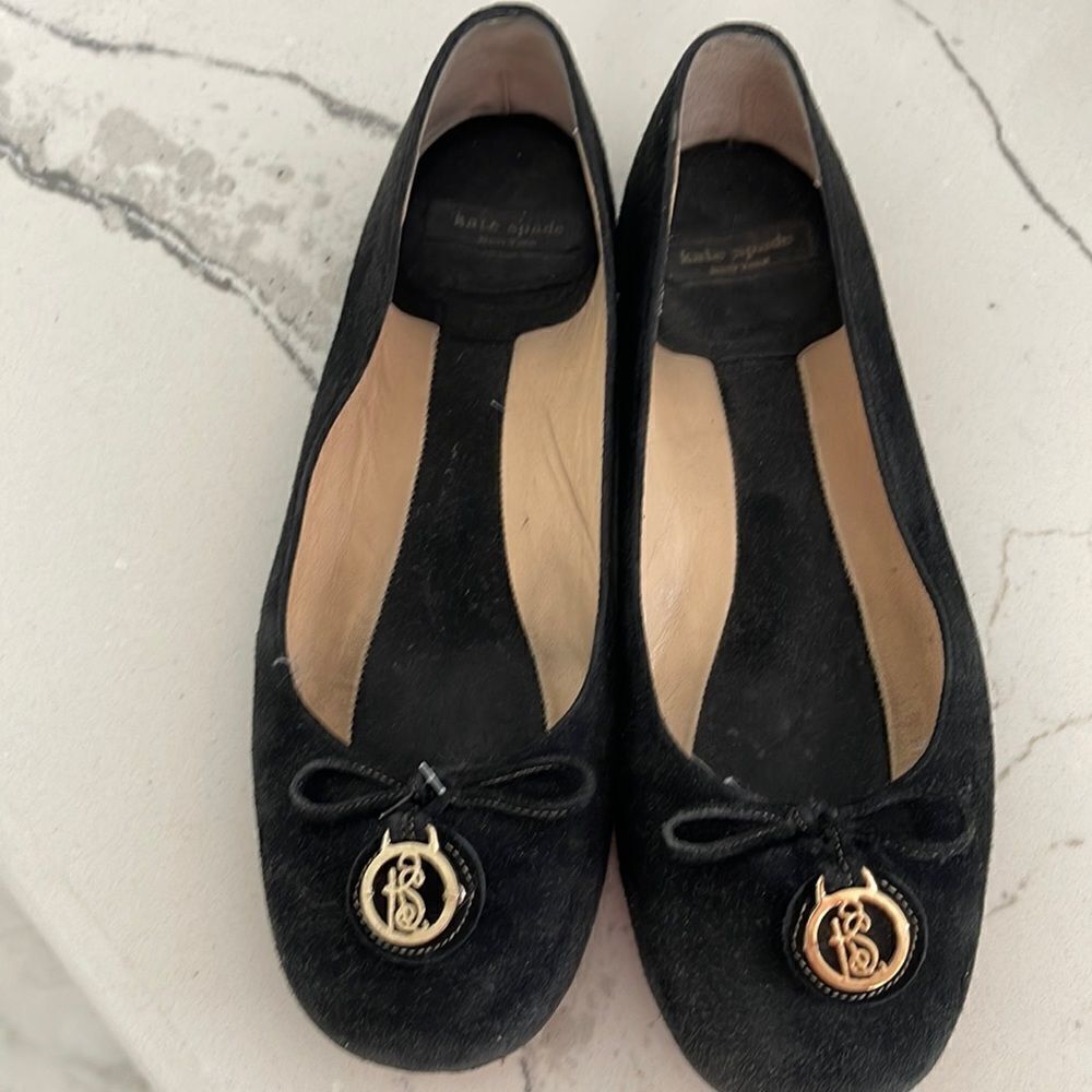 Cute Kate Spade suede ballerina shoes.